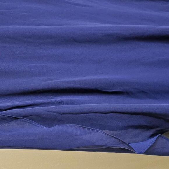 Elegant Sheer Evening Dress - Size 10 - Deep Blue - Picture 3 of 7